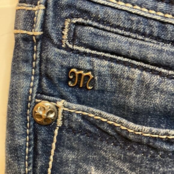 Miss Me Fleur De Lis Jewel Bootcut Jeans JP5347B Size 28 - Picture 4 of 12
